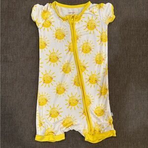 Little Sleepie Shortie Zippie Sunshine Print
